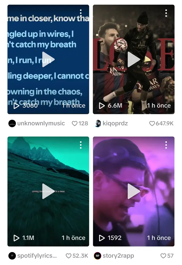 TikTok'ta I Run Haven araması: farklı hesaplardan videolar ve izlenme sayıları