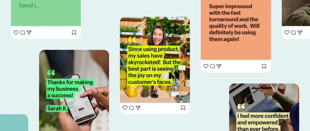 Testimonial kolajı