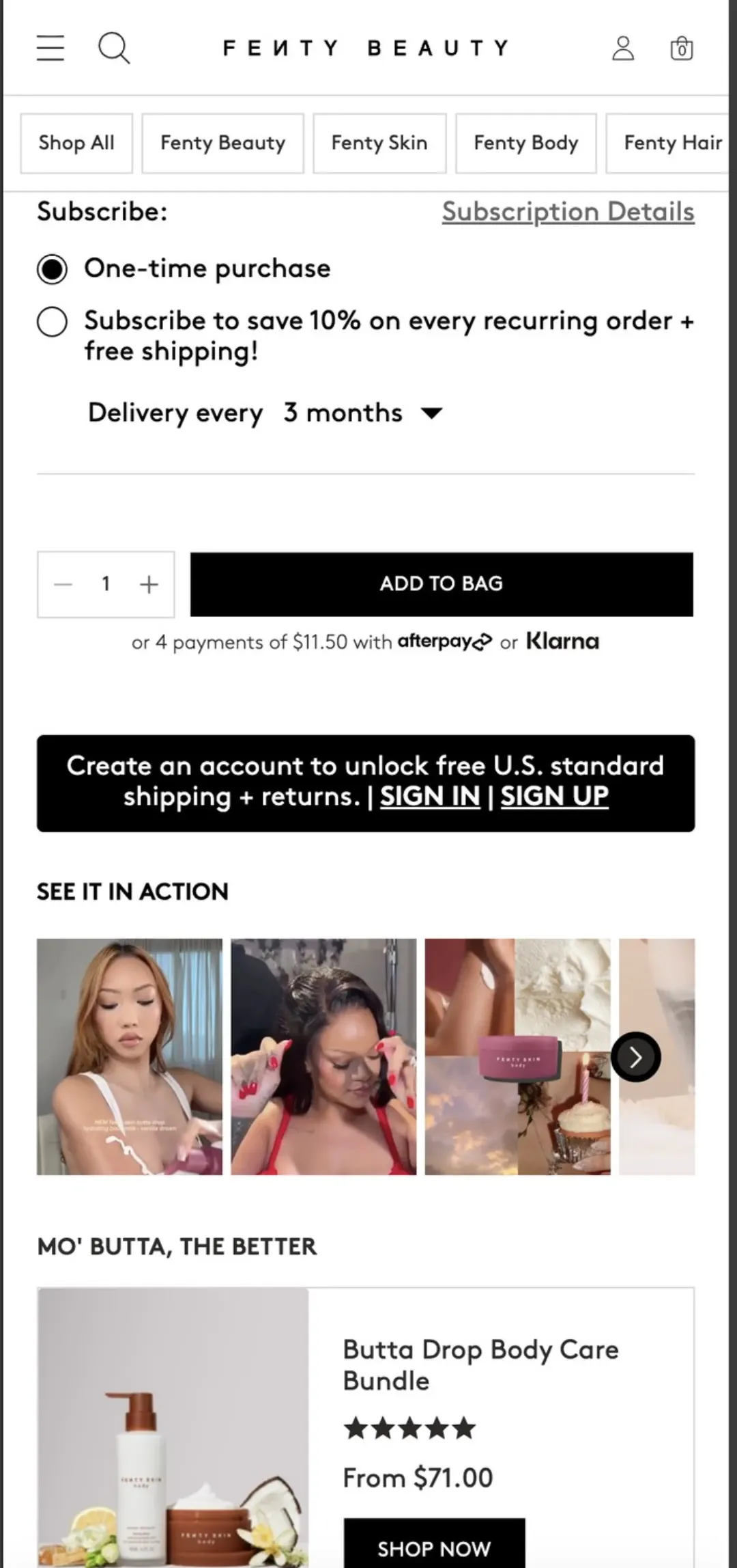 Fenty bundle önerisi