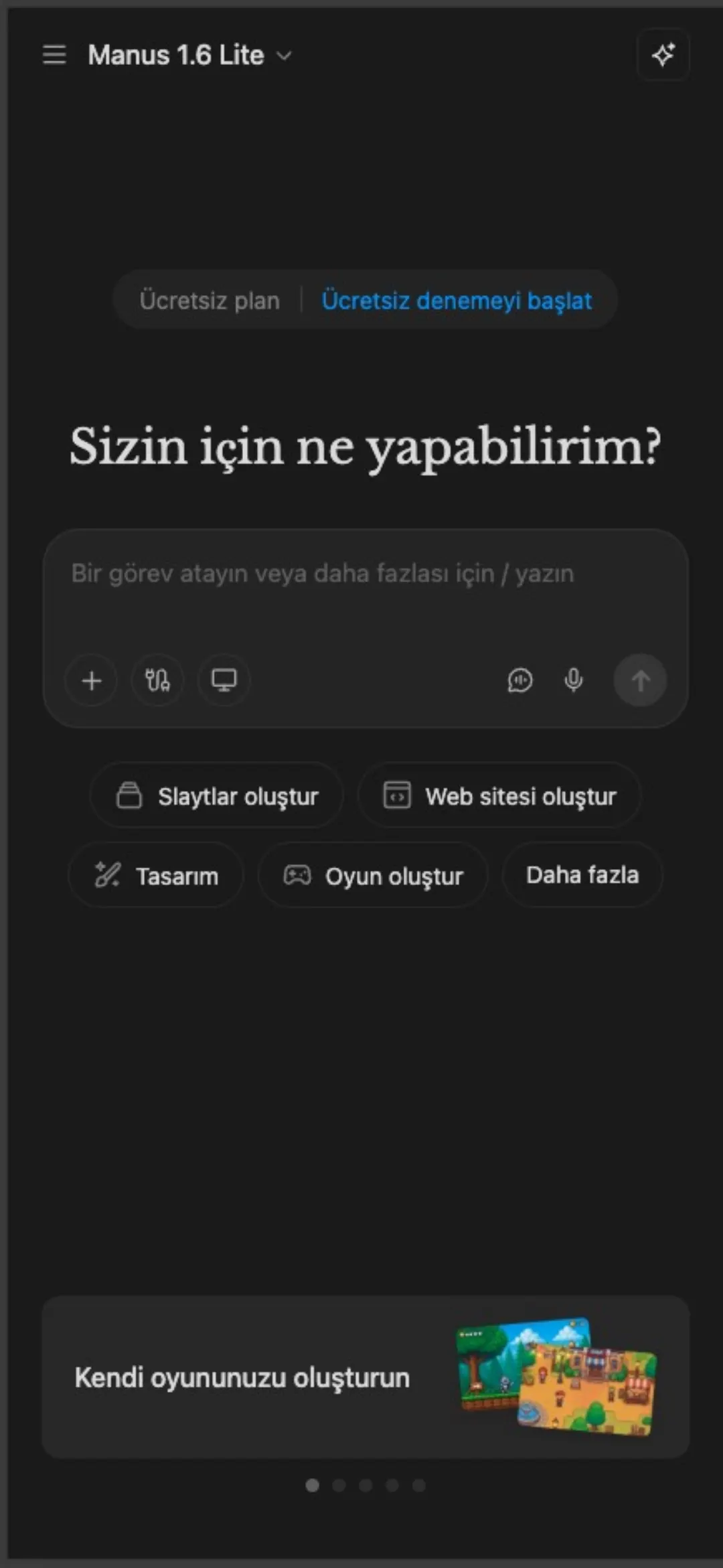 Meta Ads Manager / Manus AI arayüz görseli (dikey ~1080x1350)