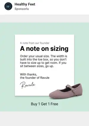 Meta Reklam Kütüphanesi, aktif reklam: Ravule